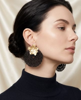 Aro tejido negro oro1