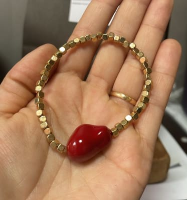 Pulsera piedra barroca roja1