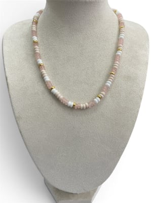 Collar piedras rosa1