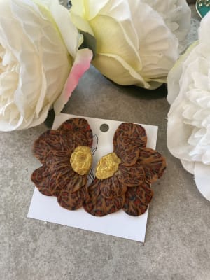 Aros Media Flor doble grande animal prints1