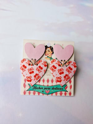 Aros Corazón Doble Guindas y Moño1