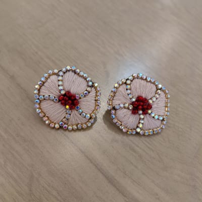 Aros Topito Flor beige1
