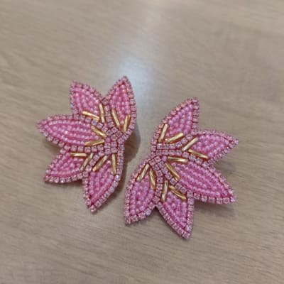 Aros Hojita Pequeña rosado1