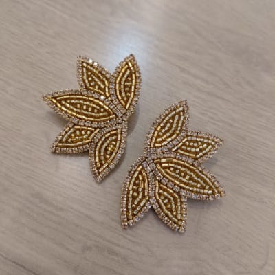 Aros Hojita Pequeña dorado1