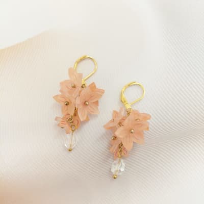 Aros Flores Pintadas Racimo salmón1