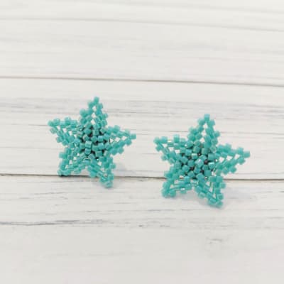 Aros Estrellitas turquesa1
