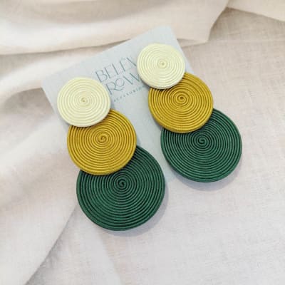 Aros Tres Círculos verde y dorado1