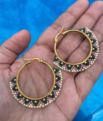 Argolla Grande verde, lila y crema1