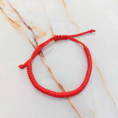 Pulsera Hilo Simple rojo1