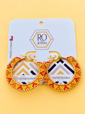 Aros Argolla Grande rojo, naranjo y amarillo1