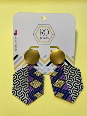 Aros Maxi Hexágono morado1