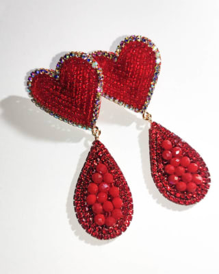 Aros Corazón Gotita rojo1