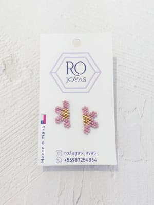 Aros Mini media flor malva1