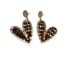 Aros Maxi Corazón café