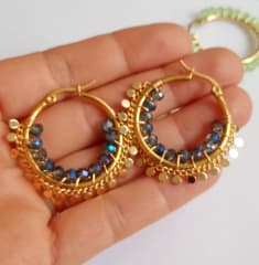 Argolla acero inoxidable azul