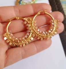 Argolla acero inoxidable beige