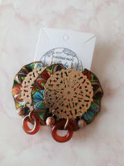 Aros Abanico Cinta café