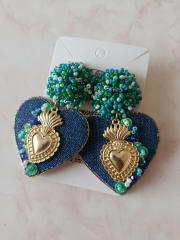 Aros Corazón Jeans Mexicano