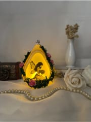 Farol de hada blanco y dorado