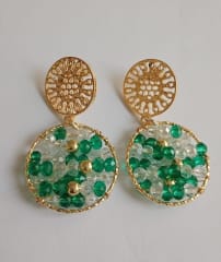 Aros Esfera Piedras verde