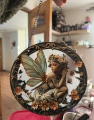 Colgante acrílico de hada