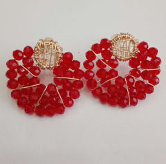 Aros Figura Alambre rojo