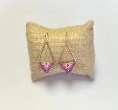 Aros Triangular morado