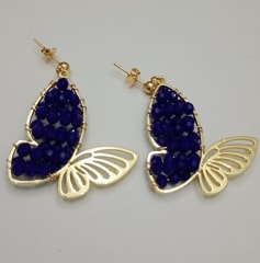 Aros Mariposa azul