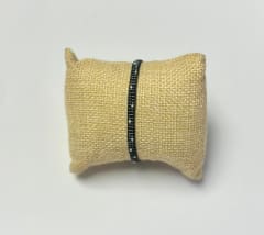 Pulsera miyuki doble hebra negra