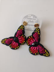 Aros Mariposa bordados