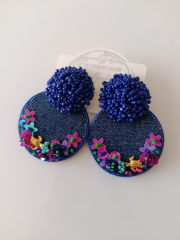Aros Tela de jeans reciclado