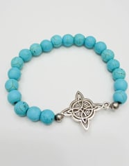 Pulsera Nudo Bruja Turquesa