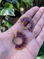 Aros Amapola morados