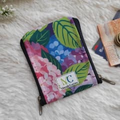 Monedero doble - hortensias