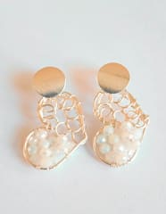 Aros Plata Corazón blanco