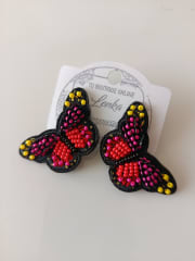 Aros Mariposas fucsias