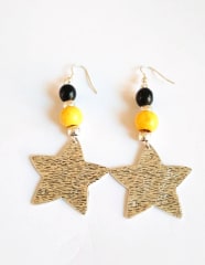Aros Estrella negro amarillo