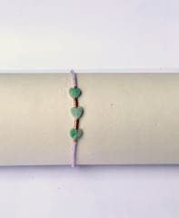 Pulsera Corazón mini lila cobre