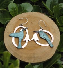 Aros Picaflor con copihue
