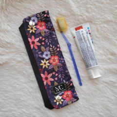 Porta cepillo dental flores