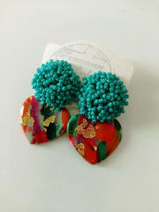 Aros Mostacilla corazón colores