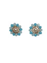 Aros Flor Celeste maj