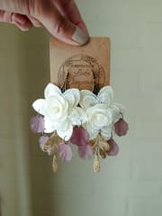 Aros pasamanería blancos