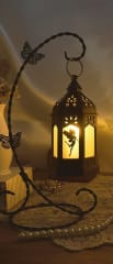 Pedestal y farol negro entero