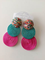 Triple soutache mostacillas colores