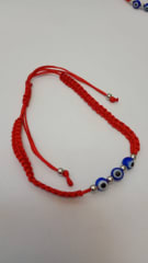 Pulsera tejida ojo turco