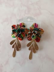 Aros flor colores hoja dorada