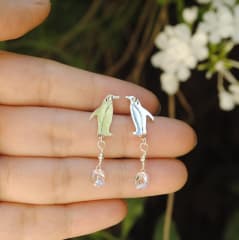 Aros Pingüinos con cristales