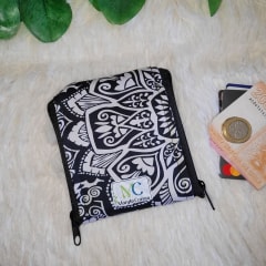 Monedero doble - Mandala negro