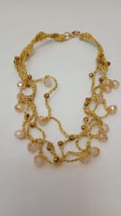 Collar hilo cascada dorado